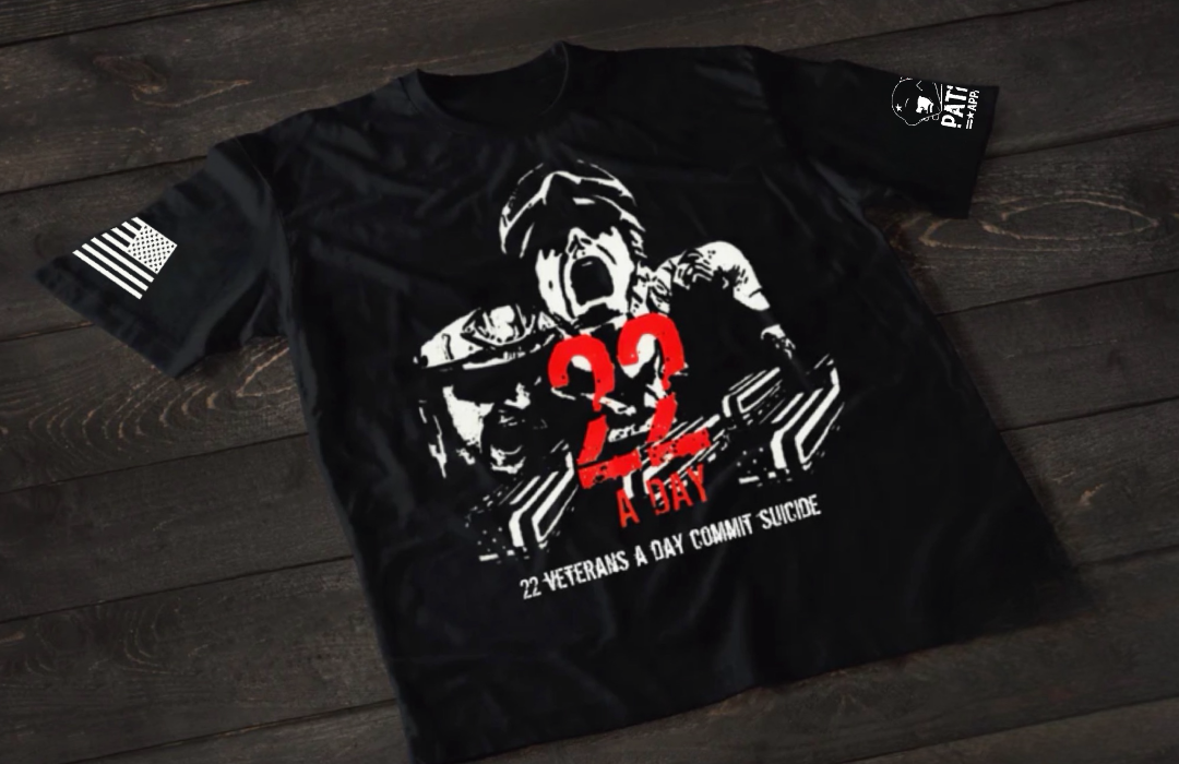 Patriot Apparel 22 A Day T-Shirt – Honoring Veterans Awareness T-shirt