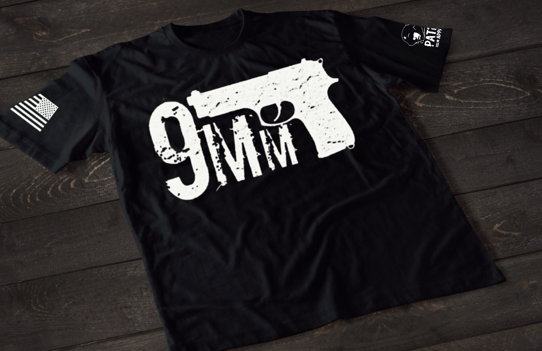 Patriot Apparel 9mm T-Shirt – Pistol Graphic Tactical T-shirt