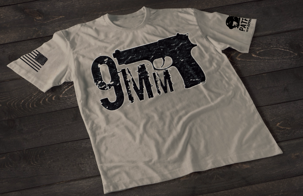 Patriot Apparel 9mm T-Shirt – Pistol Graphic Tactical T-shirt