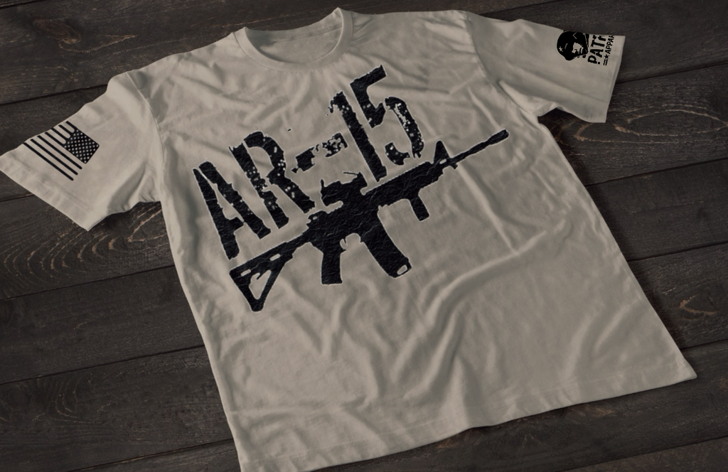 Patriot Apparel AR-15 T-Shirt – Tactical Patriotic Rifle Graphic T-shirt