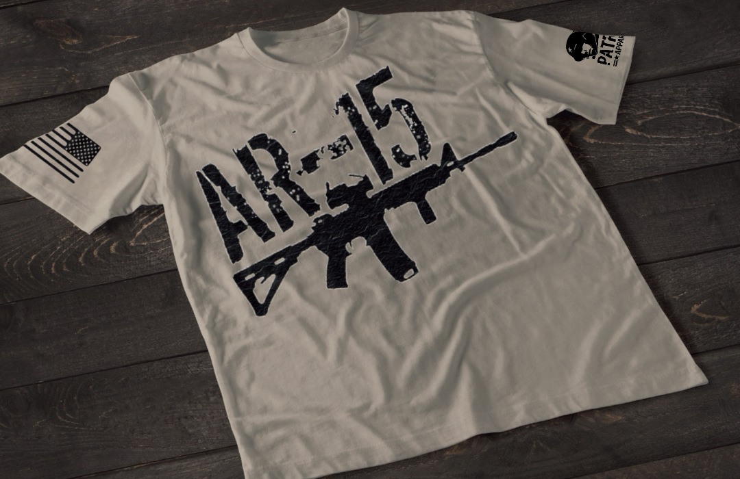 Patriot Apparel AR-15 T-Shirt – Tactical Patriotic Rifle Graphic T-shirt