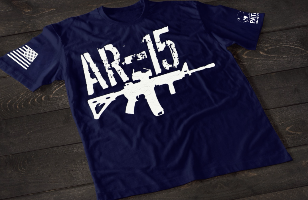 Patriot Apparel AR-15 T-Shirt – Tactical Patriotic Rifle Graphic T-shirt