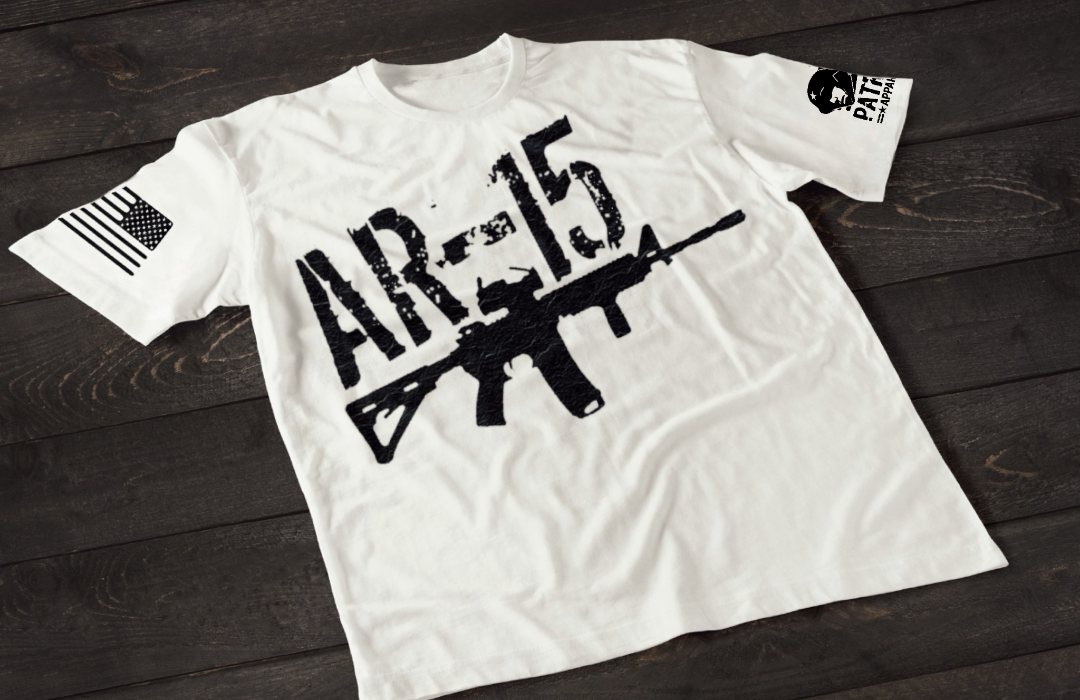 Patriot Apparel AR-15 T-Shirt – Tactical Patriotic Rifle Graphic T-shirt