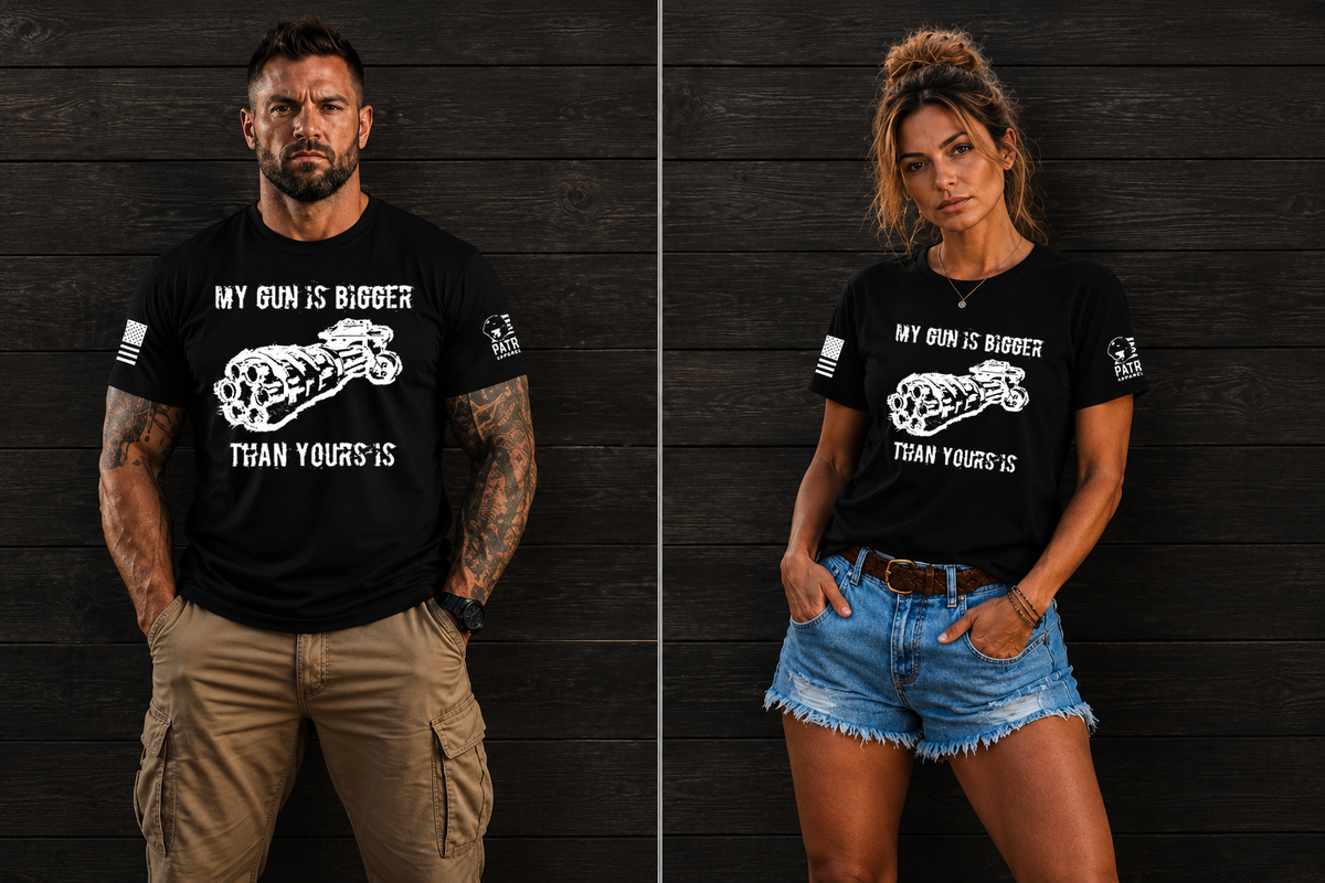 Patriot Apparel My Gun Is Bigger Than Yours T-Shirt