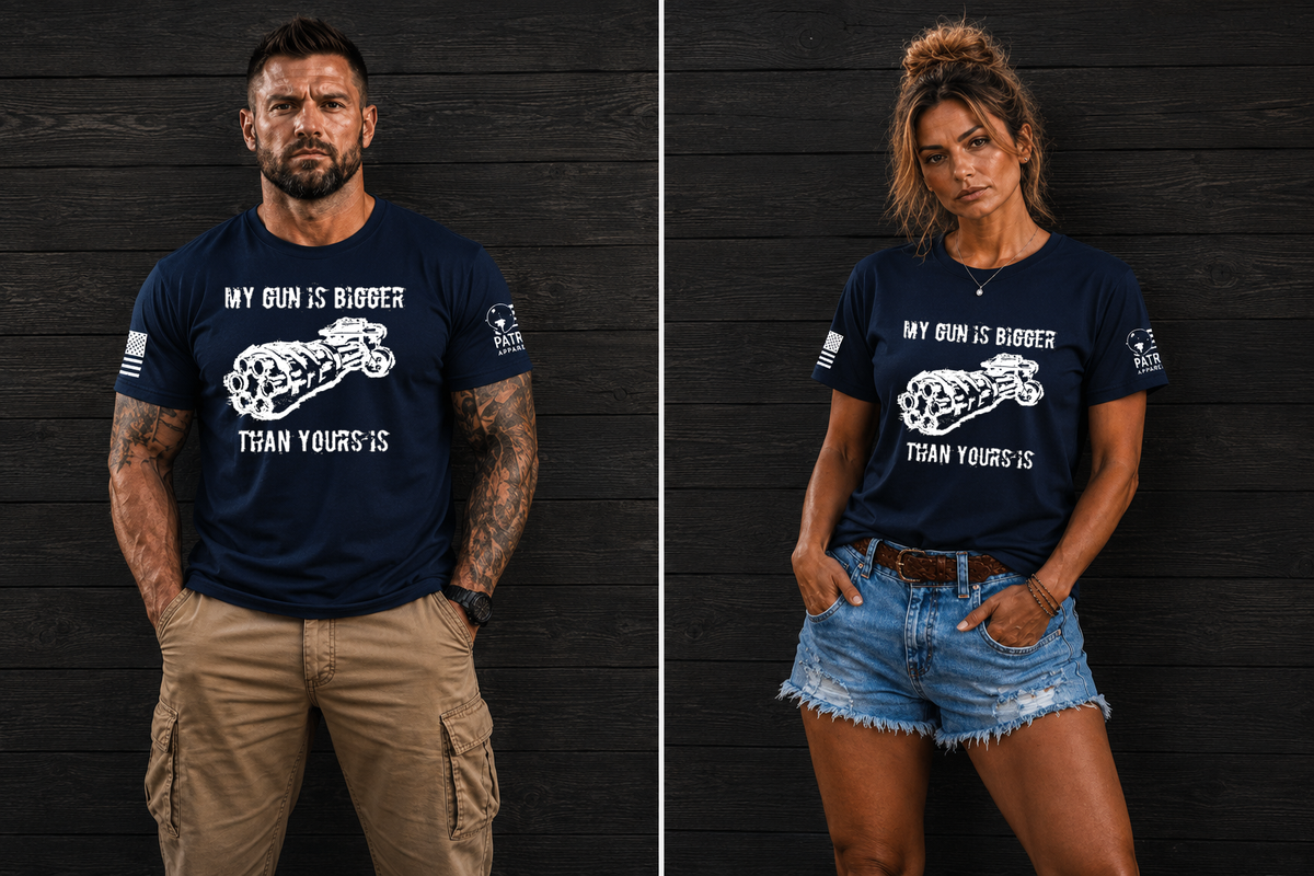 Patriot Apparel My Gun Is Bigger Than Yours T-Shirt