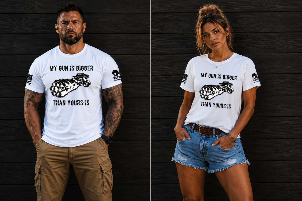 Patriot Apparel My Gun Is Bigger Than Yours T-Shirt