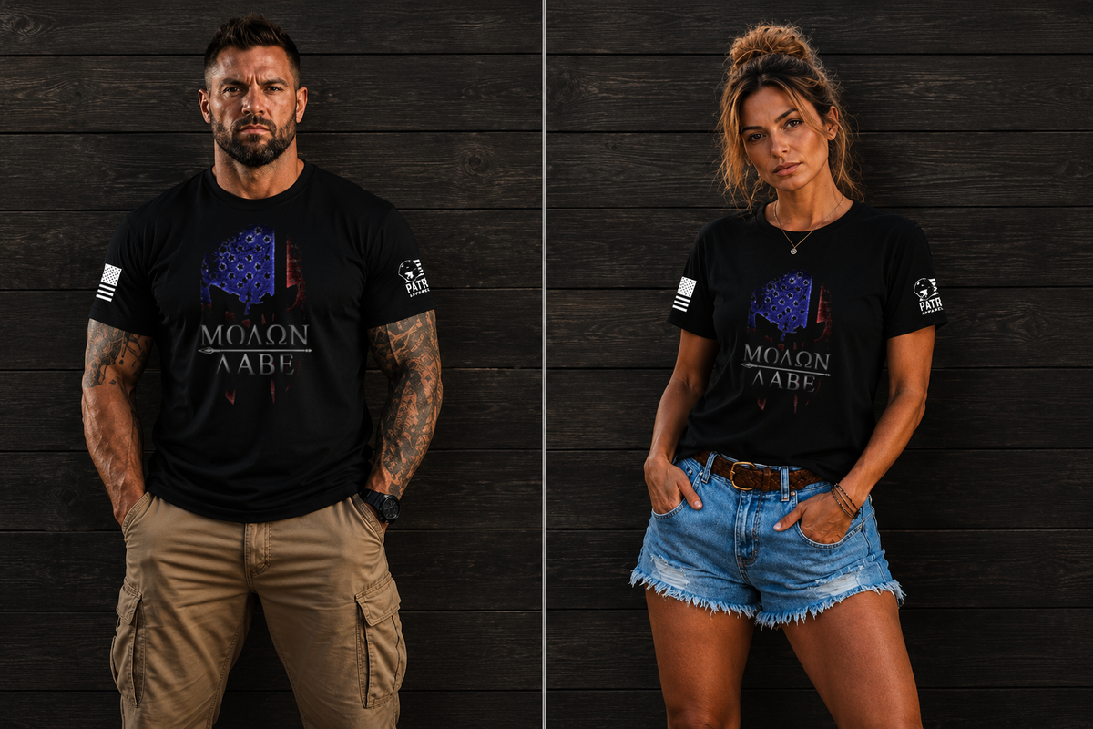 Patriot Apparel Molon Labe T-Shirt – Spartan Warrior Design