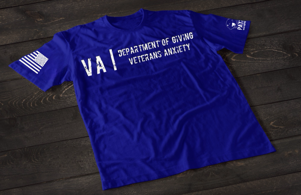 Patriot Apparel VA Department of Giving Veterans Anxiety T-Shirt – Veteran Humor Graphic T-shirt