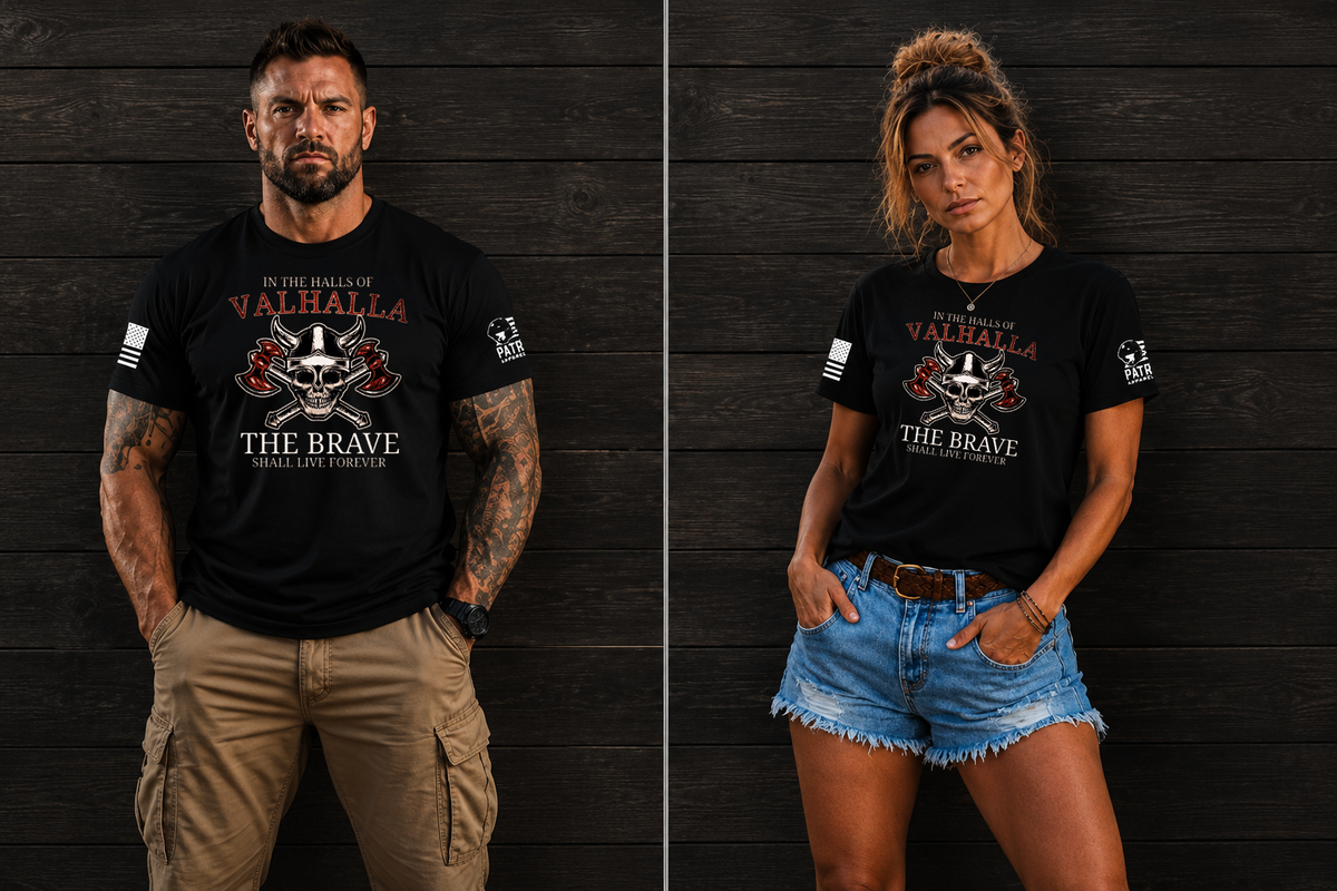 Patriot Apparel Valhalla T-Shirt – Viking Warrior Design