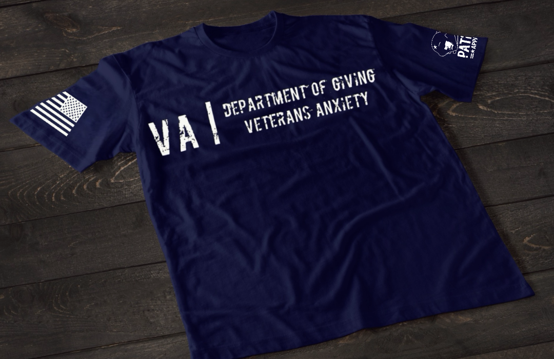 Patriot Apparel VA Department of Giving Veterans Anxiety T-Shirt – Veteran Humor Graphic T-shirt